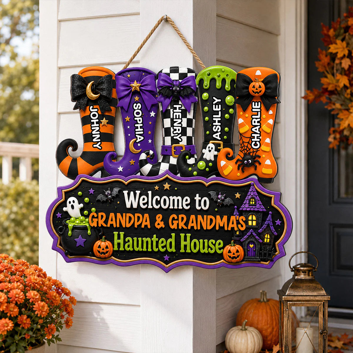 Wood Sign detail view for Grandma