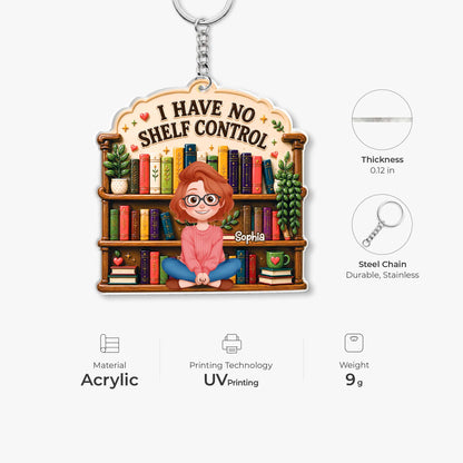 Keychain material and size view - Custom Book Lover Acrylic Keychain