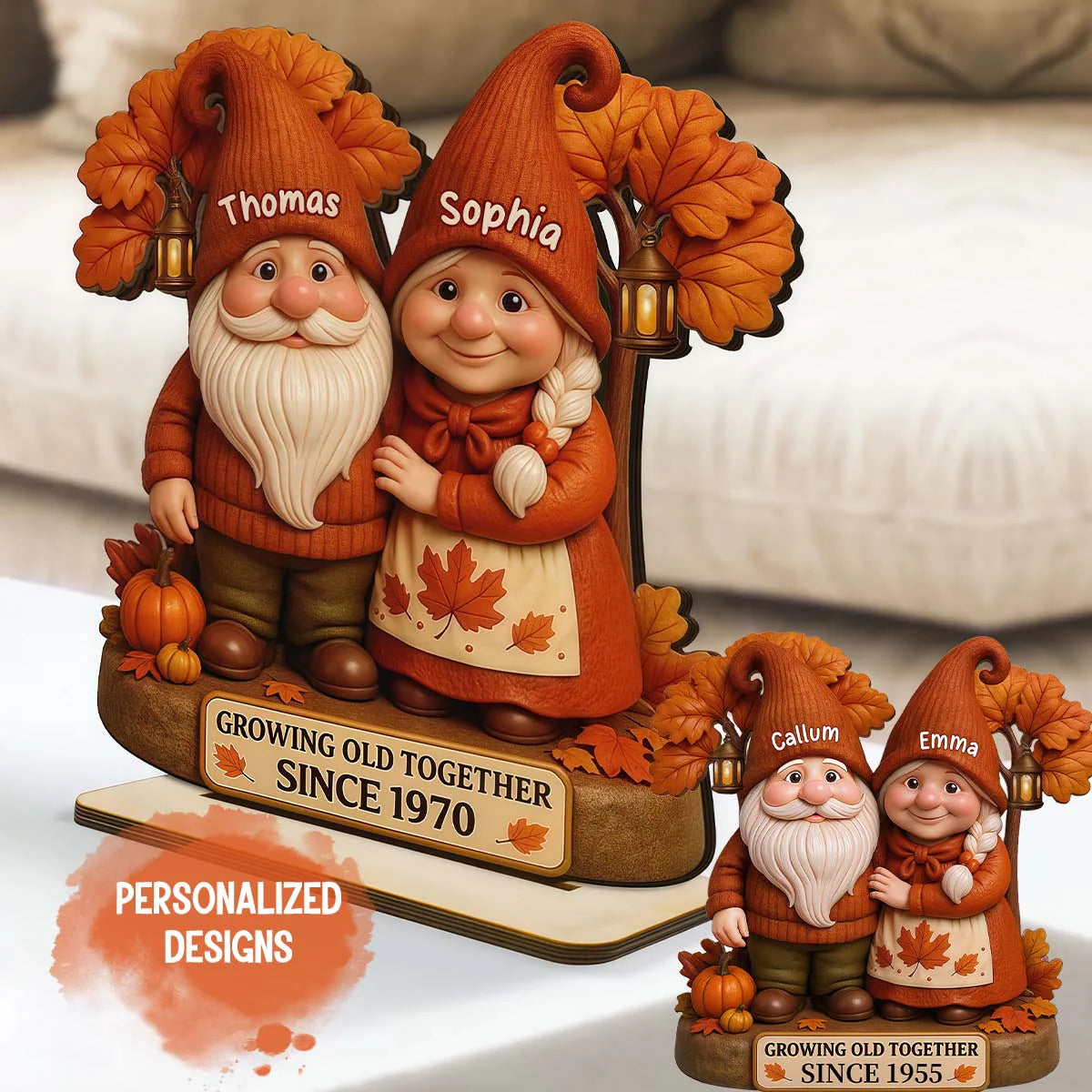 Custom Growing Old Together Plaque personalization view for Couples