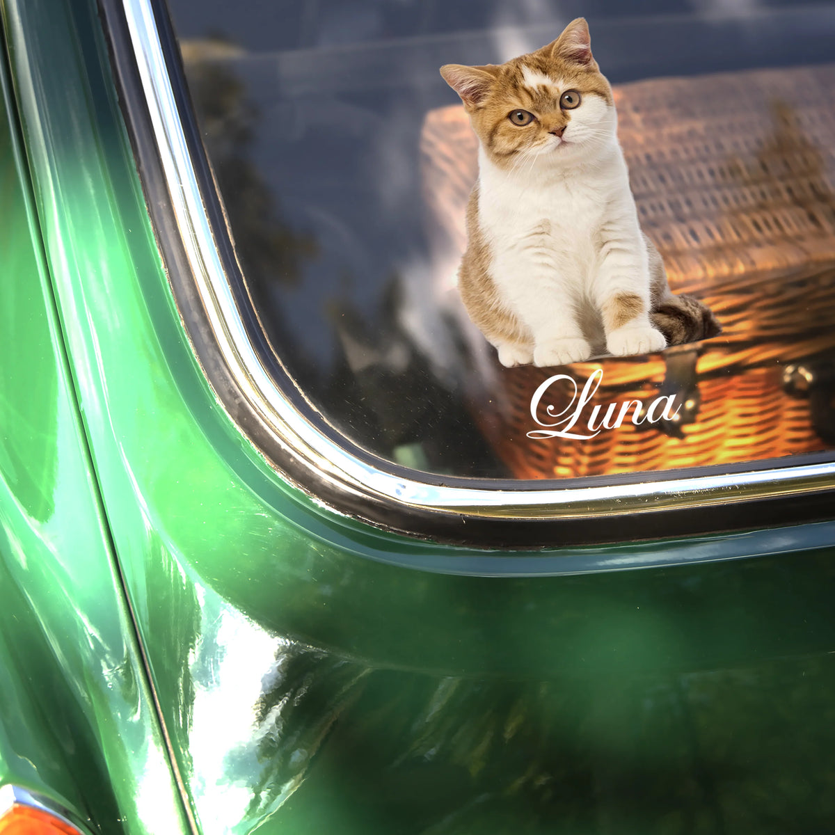 Custom Pet Photo Window Decal - Personalized Dog & Cat Car Sticker for Pet Lovers