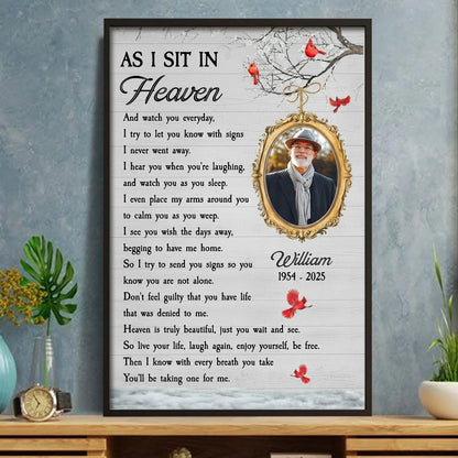 As I Sit In Heaven, Watching You Every Day With Cardinal Birds