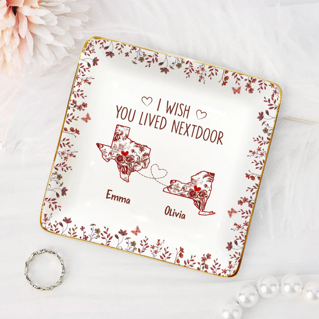 Long Distance Friendship Jewelry Dish personalization view for Best Friends