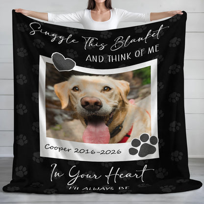 Personalized Dog Memorial Blanket personalization view for Dog Lovers