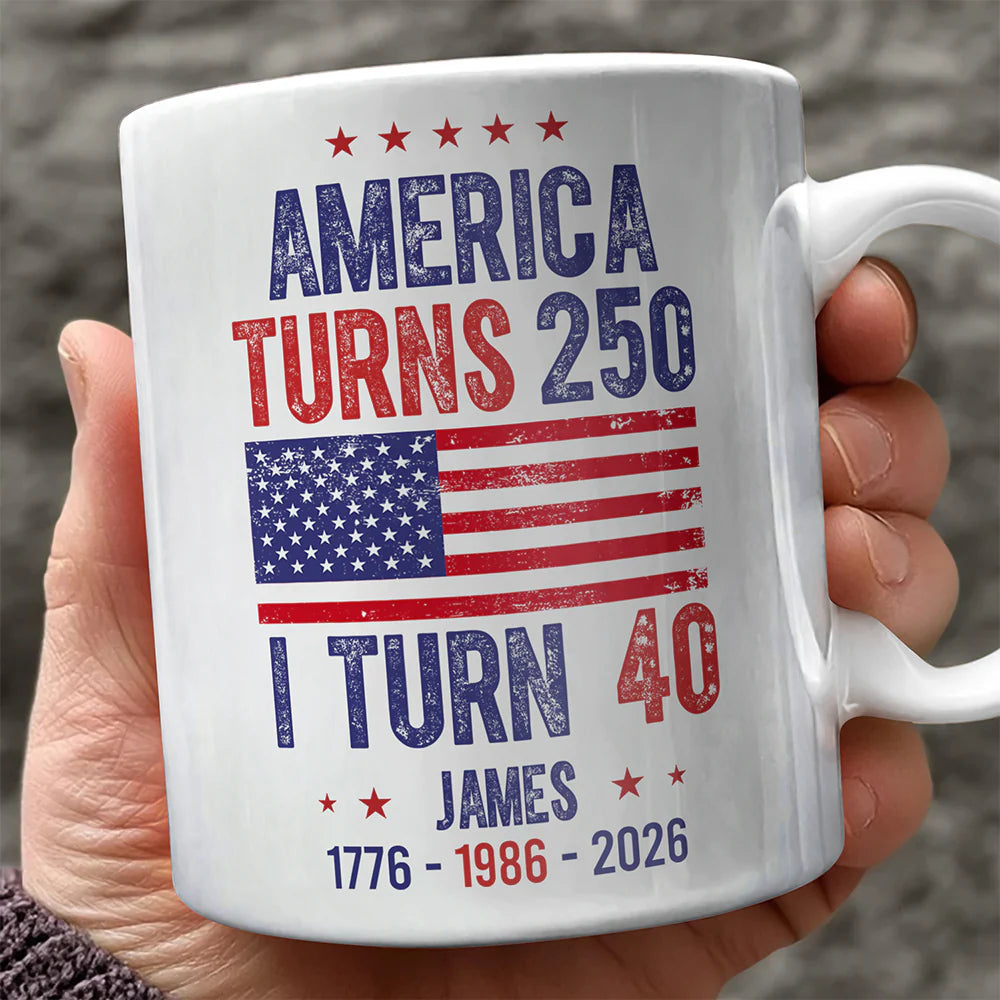 Personalized America Turns 250 Mug personalization view for Yourself