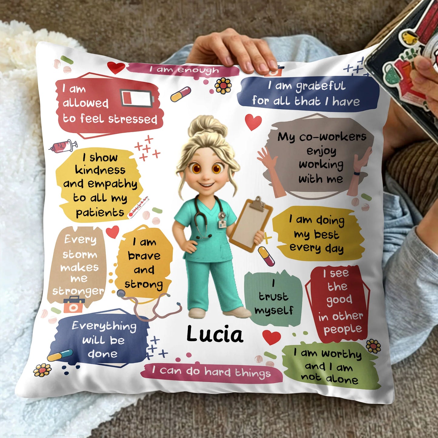 Personalized Nurse Pillow personalization view for Nurse