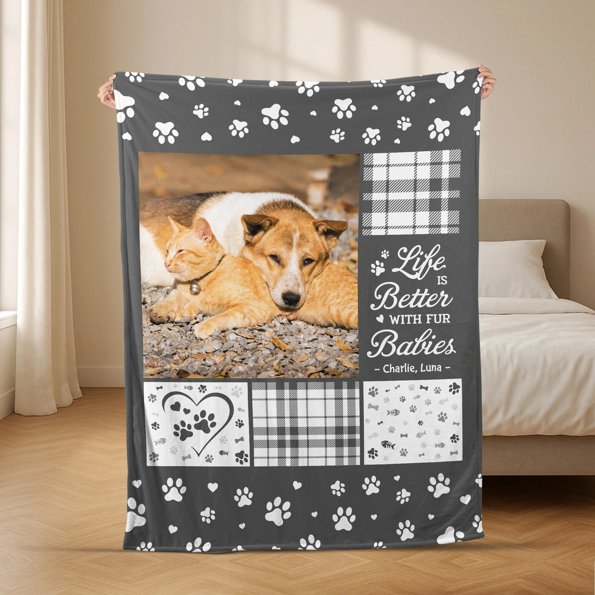 Favorite Hello Hardest Goodbye Custom Blanket for Dog Lovers - Personalized Pet Memorial Gift