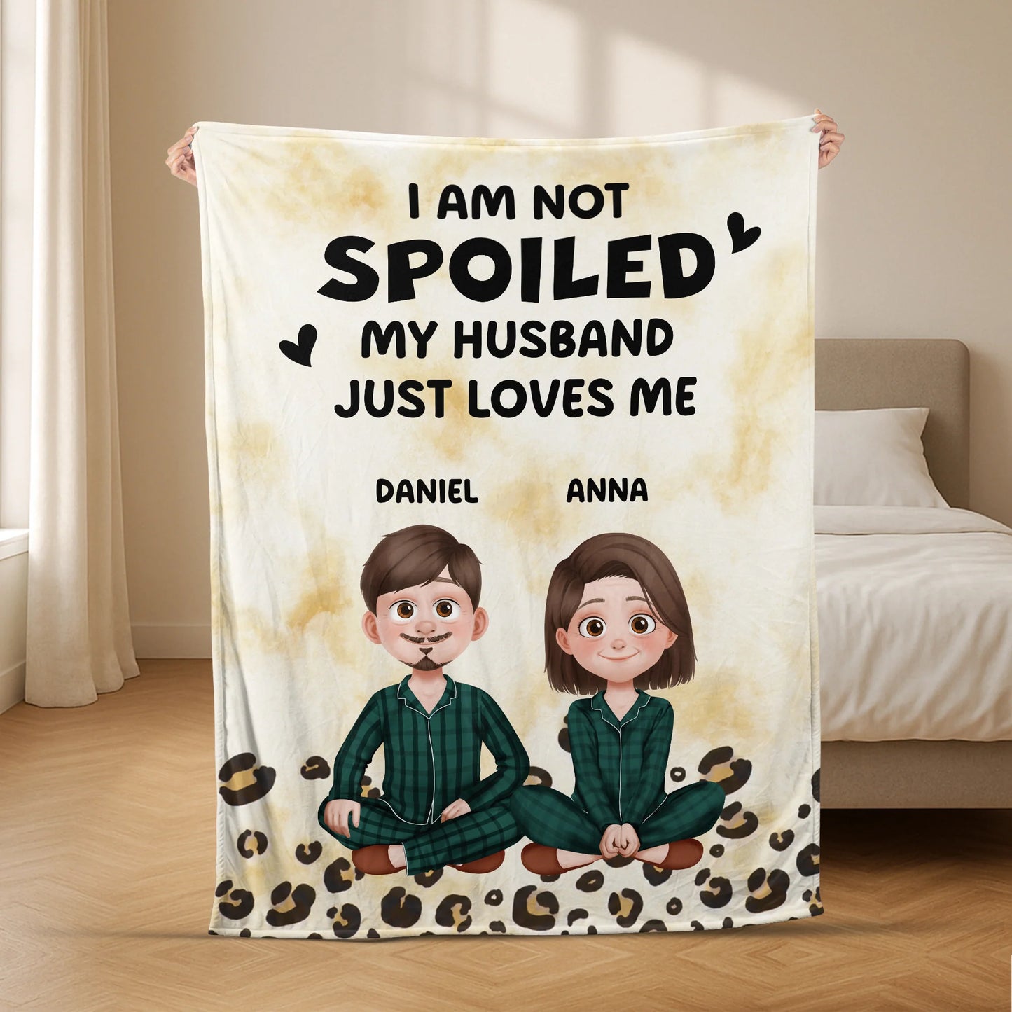 Personalized Husband To Wife Blanket personalization view for Wife