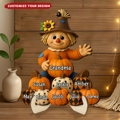 Personalized Grandma Fall Pumpkin Plaque for Grandma with personalized design details for meaningful gifting