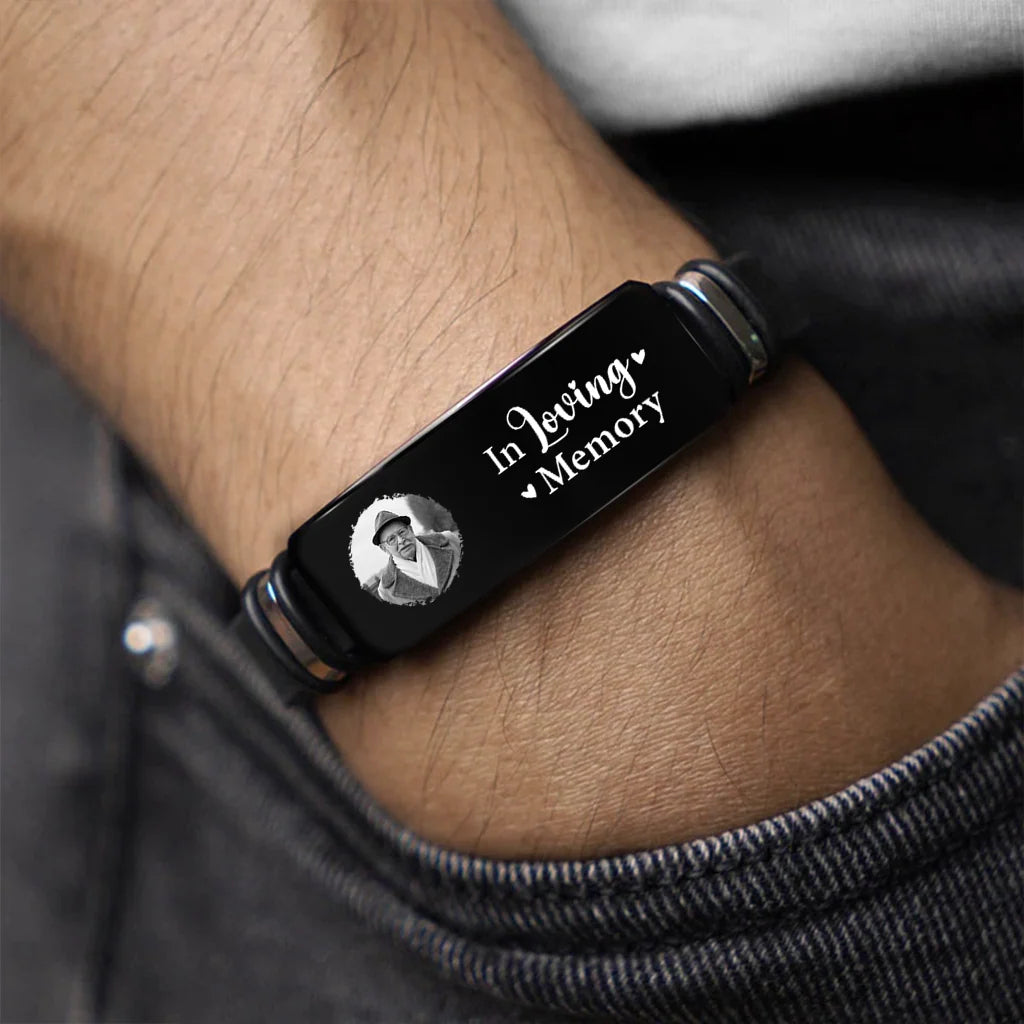 I'm Always With You Personalized Memorial Bracelet - Custom Photo for Loss of Mom Dad