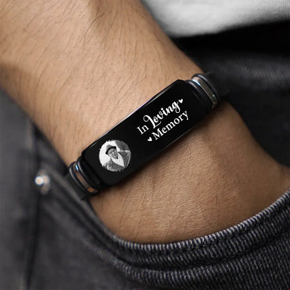 I'm Always With You Personalized Memorial Bracelet - Custom Photo for Loss of Mom Dad
