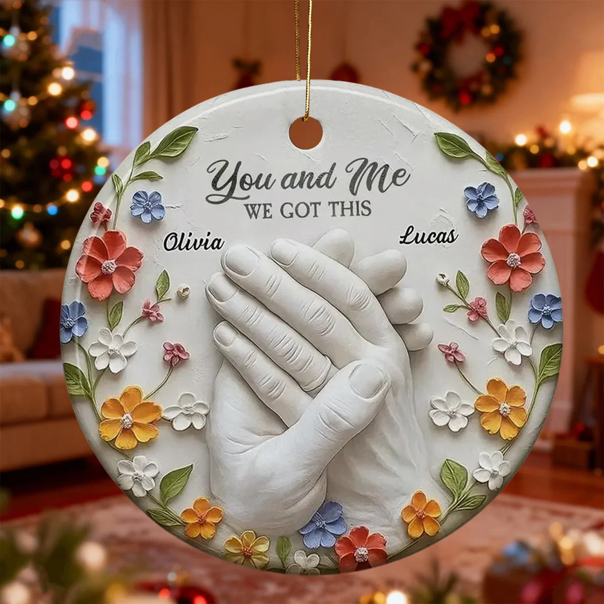 "You and Me We Got This" Personalized Ceramic Ornament - Keepsake Gift for Couples