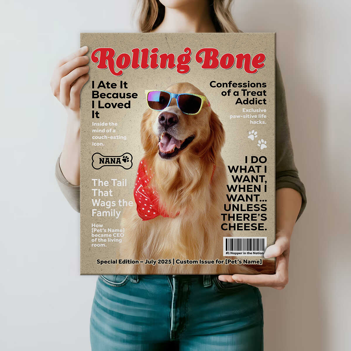 Custom Pet Photo Canvas / Poster - Personalized Wall Art for Pet Lovers