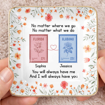 Long Distance Friendship Jewelry Dish personalization view for Best Friends