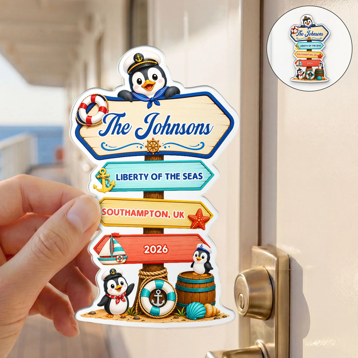 Liberty of the Seas Cruise Personalized Acrylic Magnet - Custom Nautical Travel Keepsake for Family Vacation Decor