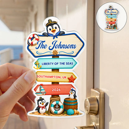 Liberty of the Seas Cruise Personalized Acrylic Magnet - Custom Nautical Travel Keepsake for Family Vacation Decor