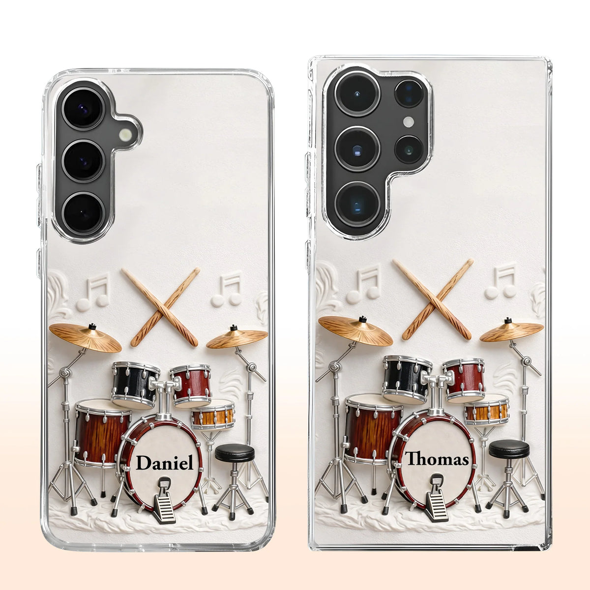 A Passion For Rhythm With 3D Drum Kit And Musical Notes