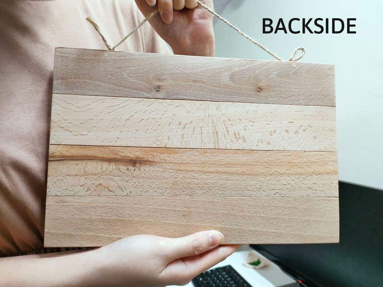 Wood Sign material and size view - Personalized Wedding Wood Sign