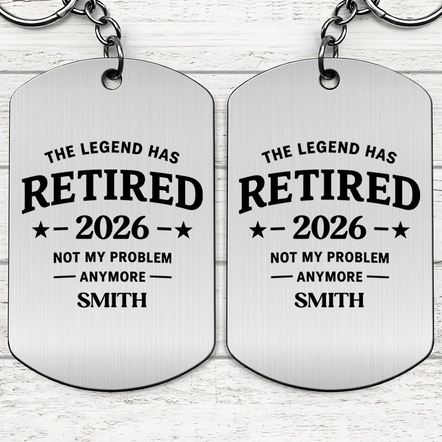 Personalized retirement keychain featuring funny quote and custom name for retired men image 9