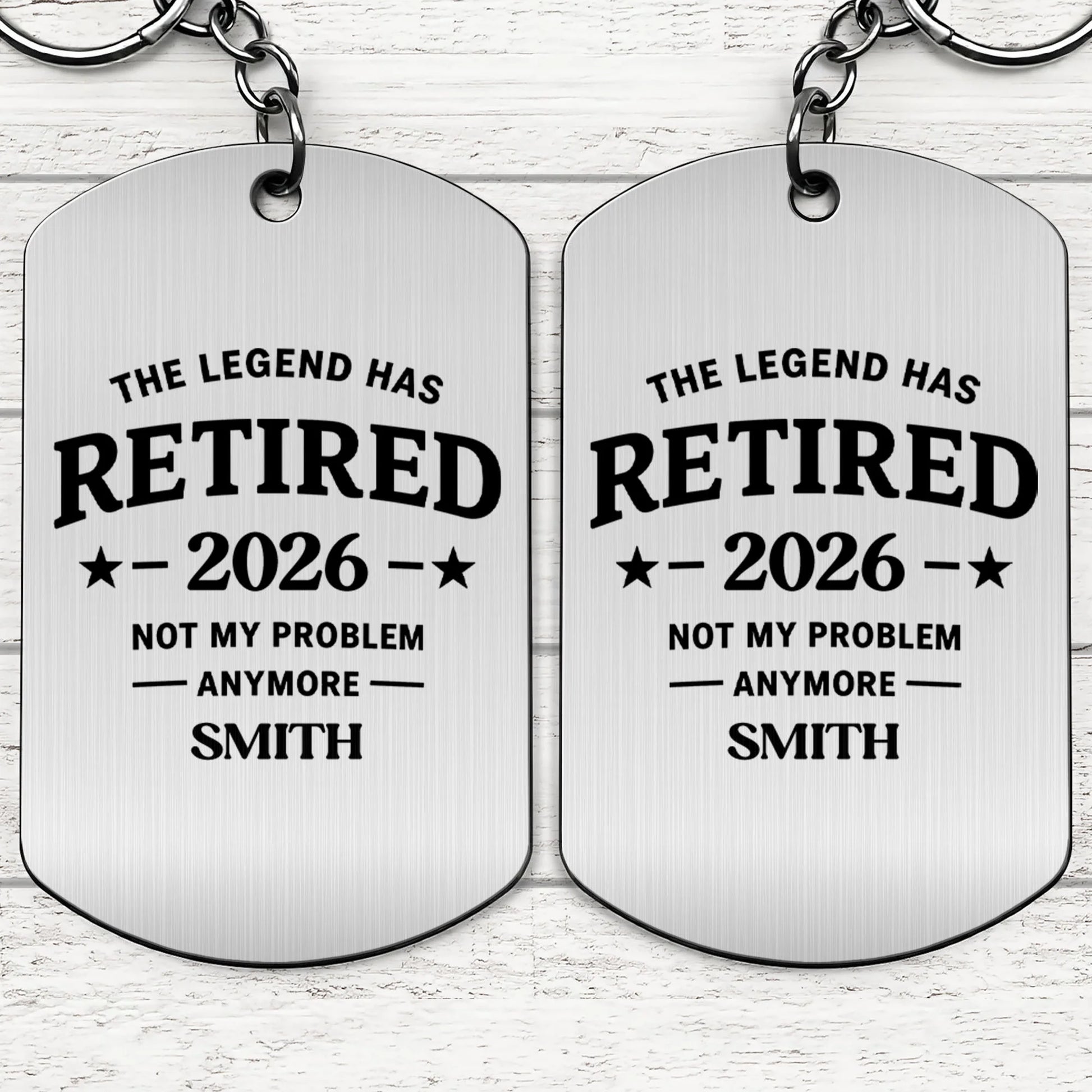 Personalized retirement keychain featuring funny quote and custom name for retired men image 9