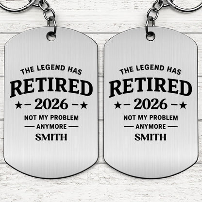 Personalized retirement keychain featuring funny quote and custom name for retired men image 9