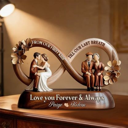 Personalized Couples Anniversary Acrylic Plaque personalization view for Wife