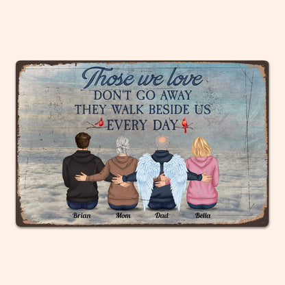 Personalized Memorial Metal Sign personalization view for Family