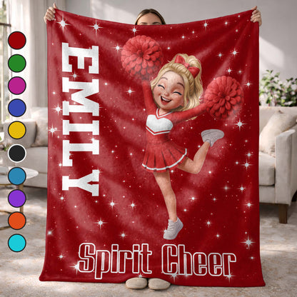 Pink Panthers Spirit Cheer Personalized Blanket - Custom Gift for Cheerleaders