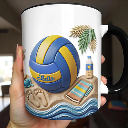 Personalized Beach Volleyball Mug for Best Friends with personalized design details for meaningful gifting