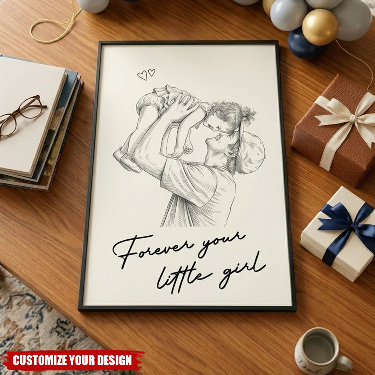 Custom Father's Day Canvas personalization view for Dad