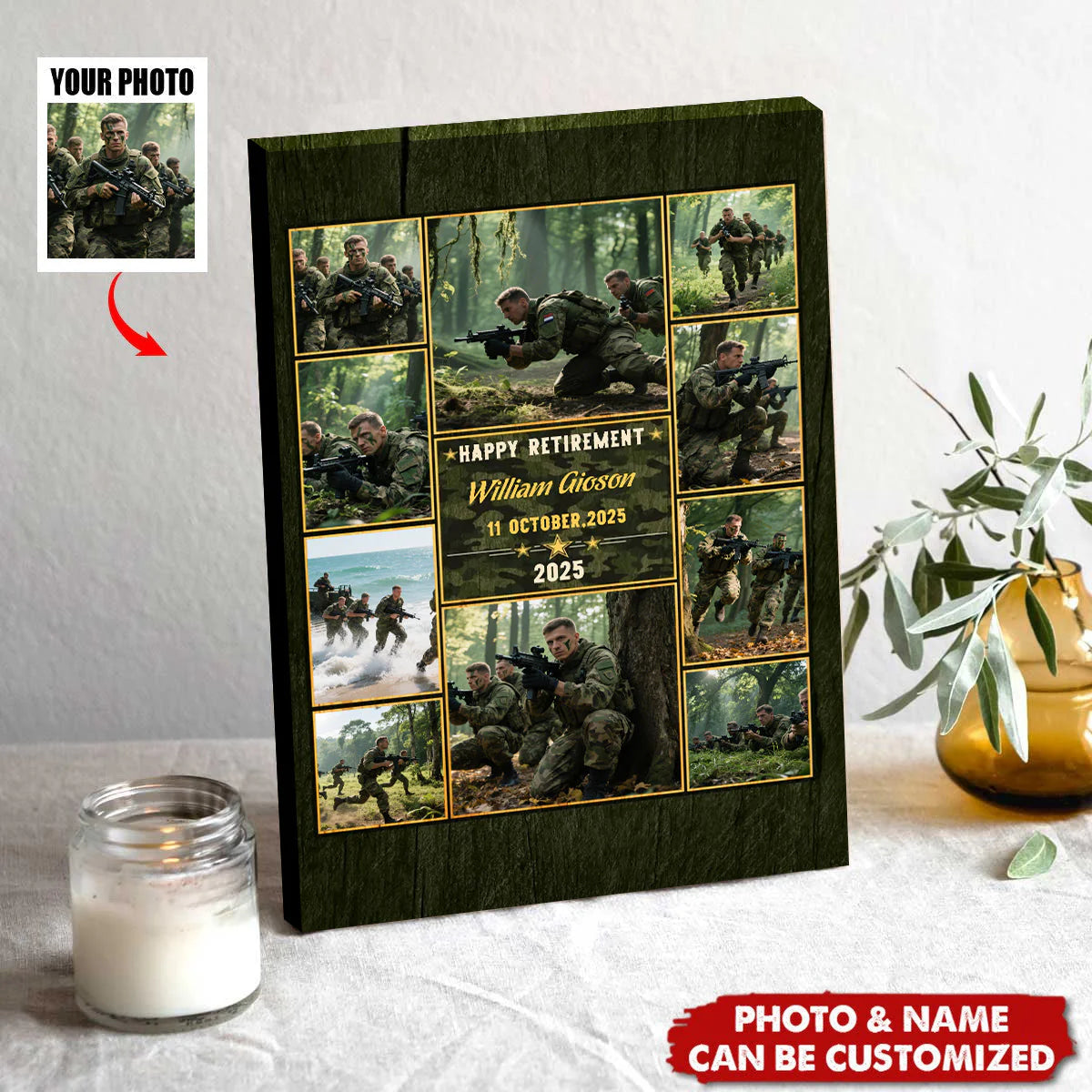 Military Retirement Gift For Dad personalization view for Dad