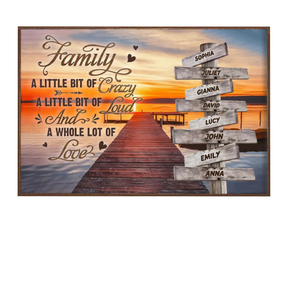 Custom Family Sign for Family with personalized design details for meaningful gifting