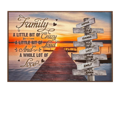 Custom Family Sign for Family with personalized design details for meaningful gifting