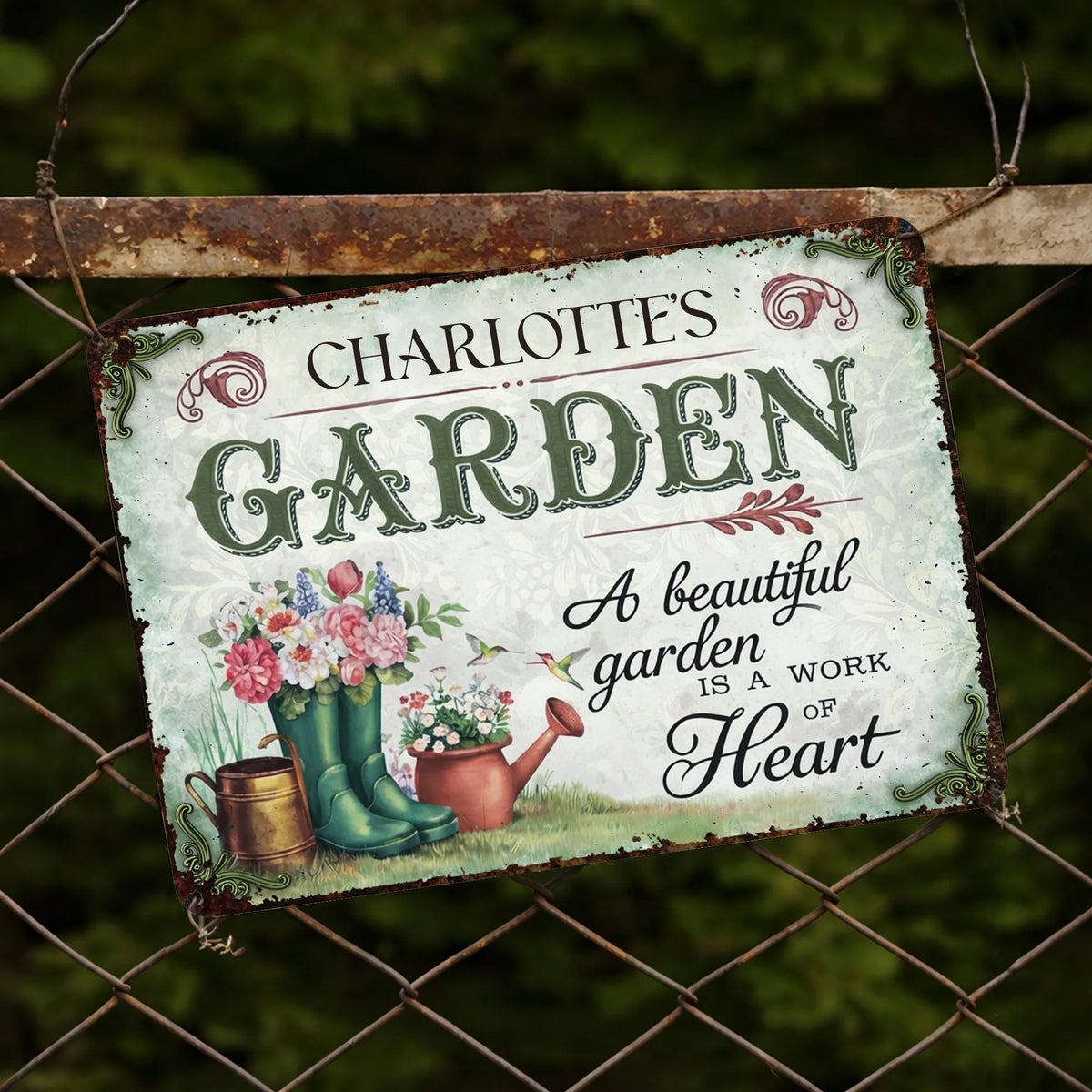 A Beautiful Garden Is A Work Of Heart, Flowers And Garden Boots