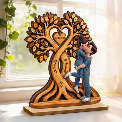 Personalized Couple Anniversary Wood Plaque for Couples with personalized design details for meaningful gifting image 7
