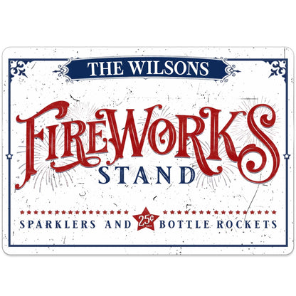 Fireworks Stand With Sparklers And Bottle Rockets Decor