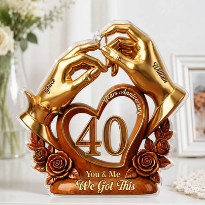 Custom 40Th Anniversary Gift for Wife with personalized design details for meaningful gifting