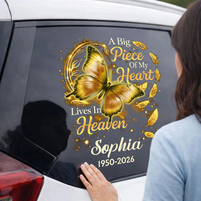 Personalized Butterfly Memorial Decal personalization view for Mom