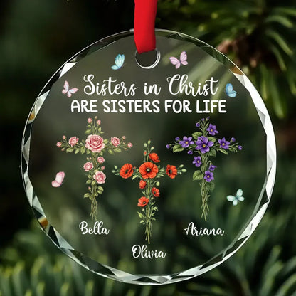 Sisters In Christ Are Sisters For Life - Personalized Crystal Ornament - Christmas Gift For Sisters, Besties 84c2dce3-8397-45c1-b31d-9876edb33b8b-banner-2_converted.png