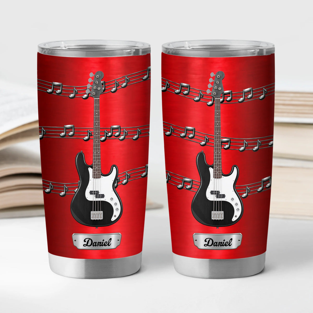 Guitar Music Art Personalized Tumbler - Custom Gift for Music Lovers