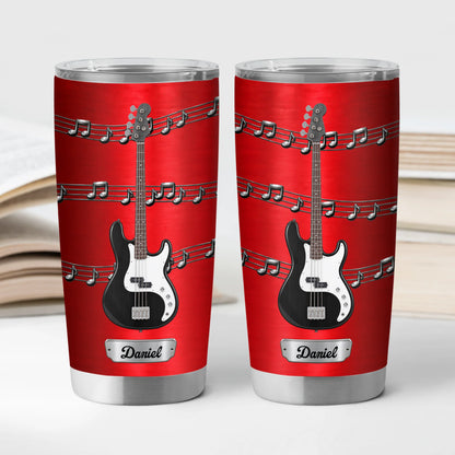 Guitar Music Art Personalized Tumbler - Custom Gift for Music Lovers