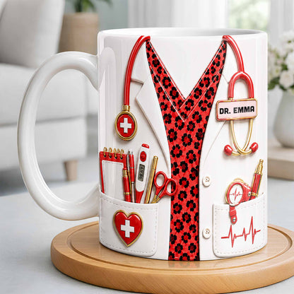 Mug material and size view - Personalized Doctor Mug
