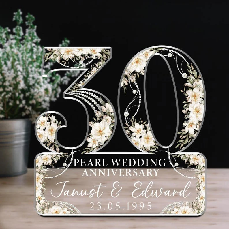 Personalized 30Th Anniversary Plaque personalization view for Couples