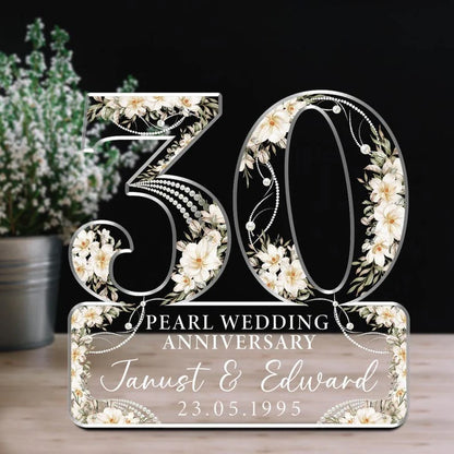 Personalized 30Th Anniversary Plaque personalization view for Couples
