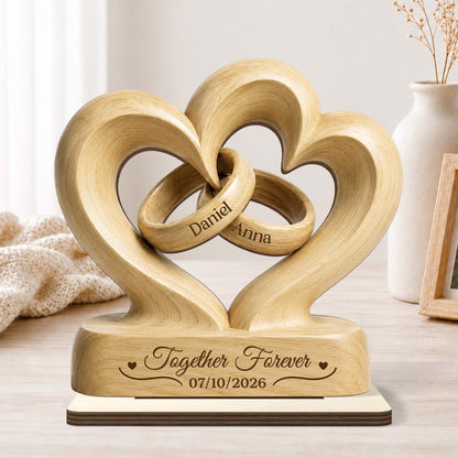 Together Since Wooden Plaque - Personalized Anniversary Gift for Couples