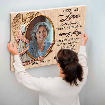 "Those We Love Don't Go Away" Personalized Memorial Canvas / Poster - Sympathy Gift for Family
