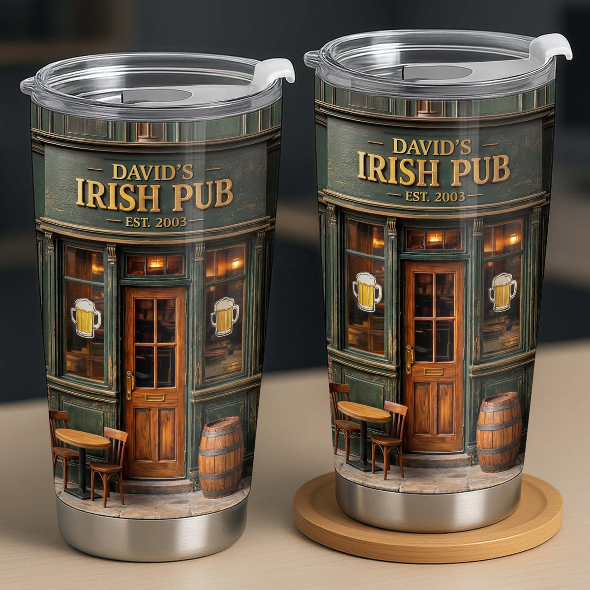 Irish Pub Est Beer Mug Design Bar Storefront