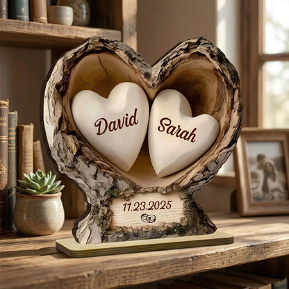 Wood Sign material and size view - Personalized Anniversary Gifts For Couples
