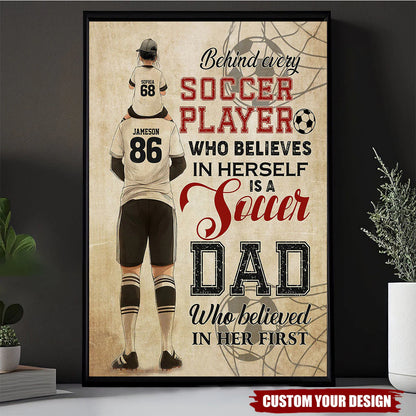 Canvas / Poster material and size view - Custom Soccer Dad Canvas