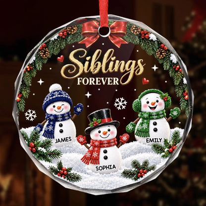 Custom Circle Glass Ornament - Personalized Christmas Birthday Gifts For Mom, Dad, Brother, Sister - Snow Much Sibling Love 21cdc156-3ca2-4fbb-9532-0f82c2618b40-banner-4.jpeg