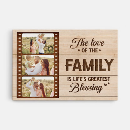 Custom Family Photo Canvas Print for Mom with personalized design details for meaningful gifting
